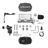 Wilwood MOPAR Compact Tandem M/C Kit w/ P-Valve & Pushrod 1in Bore - Chrome Powdercoat thumbnail 2