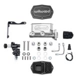 Wilwood MOPAR Compact Tandem M/C Kit w/ P-Valve 1in Bore - Chrome Powdercoat thumbnail 1