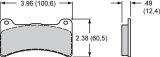 Wilwood High-Temperature BP 40 Racing Pads thumbnail 2