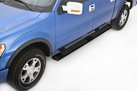 Lund 07-17 Chevy Silverado 1500 Crew Cab 6in. Oval Straight Black Nerf Bars - Black thumbnail 1