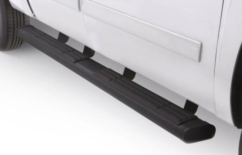 Lund 07-17 Chevy Silverado 1500 Crew Cab 6in. Oval Straight Black Nerf Bars - Black thumbnail 4