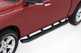 Lund 07-17 Chevy Silverado 1500 Ext. Cab (Excl. 11-17 Diesel Model) 5in. Oval Bent Nerf Bars - Black thumbnail 2