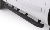 Lund 07-17 Chevy Silverado 1500 Ext. Cab (Excl. 11-17 Diesel Model) 5in. Oval Bent Nerf Bars - Black thumbnail 9