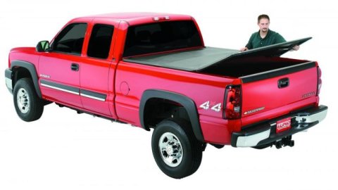 Lund 14-17 Chevy Silverado 1500 (6.5ft. Bed) Genesis Tri-Fold Tonneau Cover - Black thumbnail 5