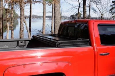 Lund 02-17 Dodge Ram 1500 Fleetside (8ft. Bed) Hard Fold Tonneau Cover - Black