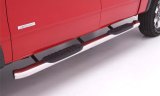 Lund 01-13 Chevy Silverado 1500 Crew Cab 5in. Curved Oval SS Nerf Bars - Polished thumbnail 7