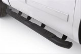 Lund 07-17 Chevy Silverado 1500 Crew Cab 5in. Oval Curved Steel Nerf Bars - Black thumbnail 1