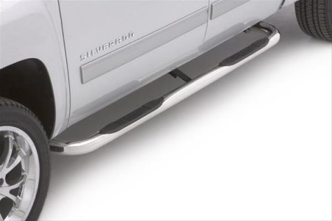Lund 05-17 Toyota Tacoma Access Cab 3in. Round Bent SS Nerf Bars - Polished thumbnail 2