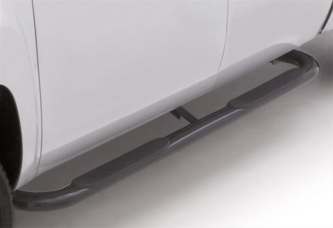 Lund 03-09 Dodge Ram 2500 Quad Cab 4in. Oval Curved Steel Nerf Bars - Black thumbnail 1