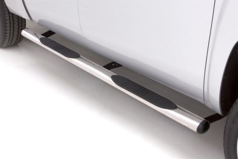 Lund 99-16 Ford F-250 Super Duty Crewcab 4in. Oval Straight SS Nerf Bars - Polished thumbnail 5