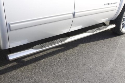 Lund 99-16 Ford F-250 Super Duty Crewcab 4in. Oval Straight SS Nerf Bars - Polished thumbnail 7