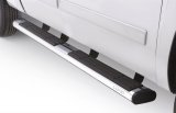 Lund 07-17 Chevy Silverado 1500 Crew Cab 6in. Oval Straight SS Nerf Bars - Polished thumbnail 1