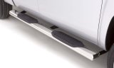 Lund 2019 Chevy Silverado 1500 Crew Cab (Rocker Panel) 6in. Oval Straight SS Nerf Bars - Polished thumbnail 6