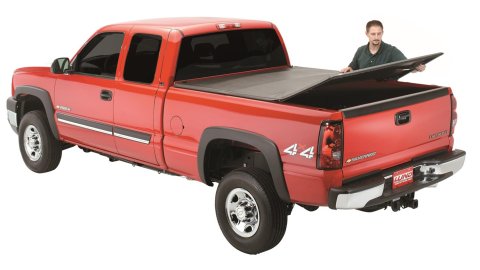 Lund 19-23 Chevrolet Silverado 1500 6.5ft Bed Genesis Tri-Fold Tonneau - Black thumbnail 2