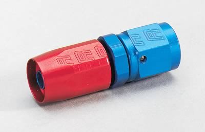 Russell Performance -4 AN Red/Blue Straight Full Flow Hose End