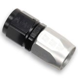 Russell Performance -4 AN Black/Silver Straight Full Flow Hose End thumbnail 1
