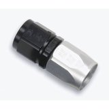 Russell Performance -6 AN Black/Silver Straight Full Flow Hose End thumbnail 1