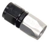 Russell Performance -8 AN Black/Silver Straight Full Flow Hose End thumbnail 2