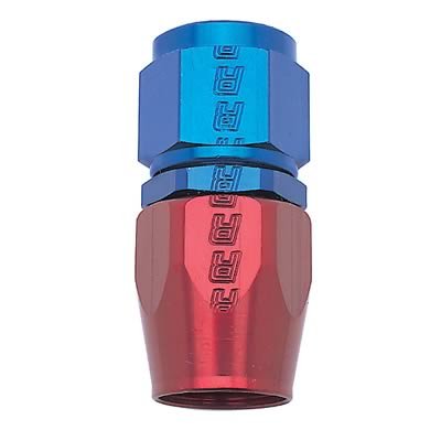 Russell Performance -10 AN Red/Blue Straight Full Flow Hose End