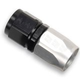 Russell Performance -10 AN Black/Silver Straight Full Flow Hose End thumbnail 1