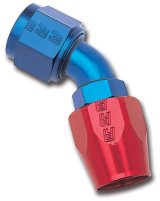 Russell Performance -6 AN Red/Blue 45 Degree Full Flow Hose End thumbnail 2