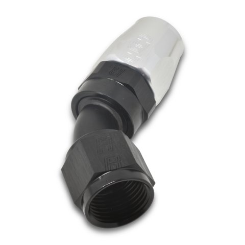 Russell Performance -8 AN Black/Silver 45 Degree Full Flow Hose End thumbnail 6