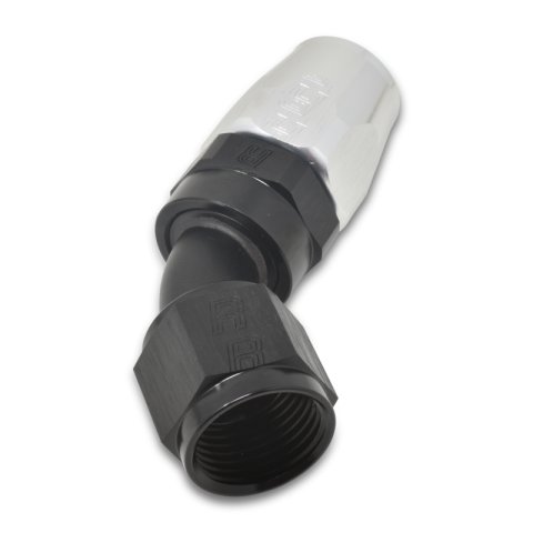 Russell Performance -10 AN Black/Silver 45 Degree Full Flow Hose End thumbnail 7