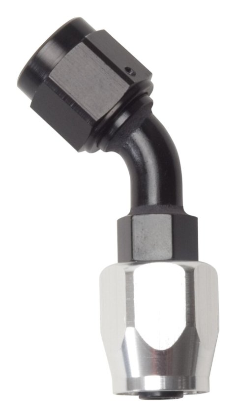 Russell Performance -10 AN Black/Silver 45 Degree Full Flow Hose End thumbnail 8