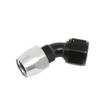 Russell Performance -12 AN Black/Silver 45 Degree Full Flow Hose End thumbnail 1