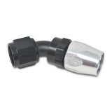 Russell Performance -12 AN Black/Silver 45 Degree Full Flow Hose End thumbnail 7