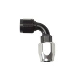 Russell Performance -6 AN Black/Silver 90 Degree Full Flow Hose End thumbnail 3
