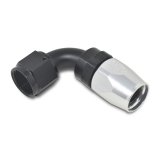 Russell Performance -6 AN Black/Silver 90 Degree Full Flow Hose End thumbnail 6
