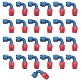 Russell Performance -8 AN Red/Blue 90 Degree Full Flow Hose End (25 pcs.) thumbnail 3