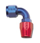Russell Performance -10 AN Red/Blue 90 Degree Full Flow Hose End thumbnail 2