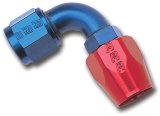 Russell Performance -10 AN Red/Blue 90 Degree Full Flow Hose End thumbnail 3