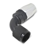 Russell Performance -10 AN Black/Silver 90 Degree Full Flow Hose End thumbnail 5