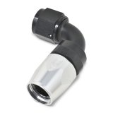 Russell Performance -10 AN Black/Silver 90 Degree Full Flow Hose End thumbnail 7