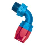 Russell Performance -6 AN Red/Blue 90 Degree Full Flow Swivel Pipe Thread Hose End (With 1/8in NPT) thumbnail 4