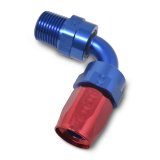 Russell Performance -6 AN Red/Blue 90 Degree Full Flow Swivel Pipe Thread Hose End (With 1/8in NPT) thumbnail 5