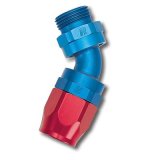 Russell Performance -10 AN Red/Blue 45 Degree Swivel Dry Sump Hose End (-8 Port 3/4in-16 Thread) thumbnail 1