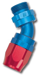 Russell Performance -10 AN Red/Blue 45 Degree Swivel Dry Sump Hose End (-8 Port 3/4in-16 Thread) thumbnail 9