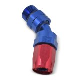Russell Performance -10 AN Red/Blue Male SAE Port to -8 Hose 90 Degree (-10 Port 7/8in-14 Thread) thumbnail 5