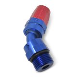 Russell Performance -10 AN Red/Blue Male SAE Port to -8 Hose 90 Degree (-10 Port 7/8in-14 Thread) thumbnail 6