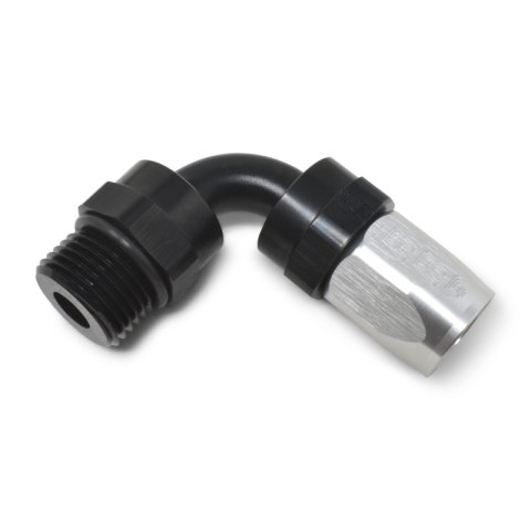 Russell Performance Swivel Hose End Assy #10 AN Male SAE Port to #8 Hose 90 Deg Clr/Blk Anodized thumbnail 5