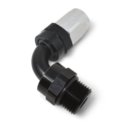 Russell Performance Swivel Hose End Assy #10 AN Male SAE Port to #8 Hose 90 Deg Clr/Blk Anodized thumbnail 7