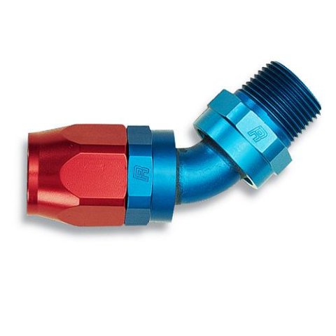 Russell Performance Swivel Hose End Assy #10 AN Male SAE Port to #8 Hose 90 Deg Clr/Blk Anodized thumbnail 9