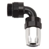 Russell Performance Hose End #6 to #6 Radius Inlet Port 90 Deg Blk/Clr thumbnail 1