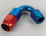 Russell Performance -6 AN Red/Blue 120 Degree Full Flow Swivel Hose End (With 9/16in Radius) thumbnail 1