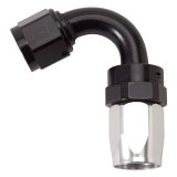 Russell Performance -6 AN Black/Silver 120 Degree Tight Radius Full Flow Swivel Hose End thumbnail 3