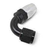 Russell Performance -6 AN Black/Silver 120 Degree Tight Radius Full Flow Swivel Hose End thumbnail 5